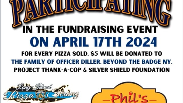 Officer Diller Fundraiser at Phil’s Pizzeria of Syosset