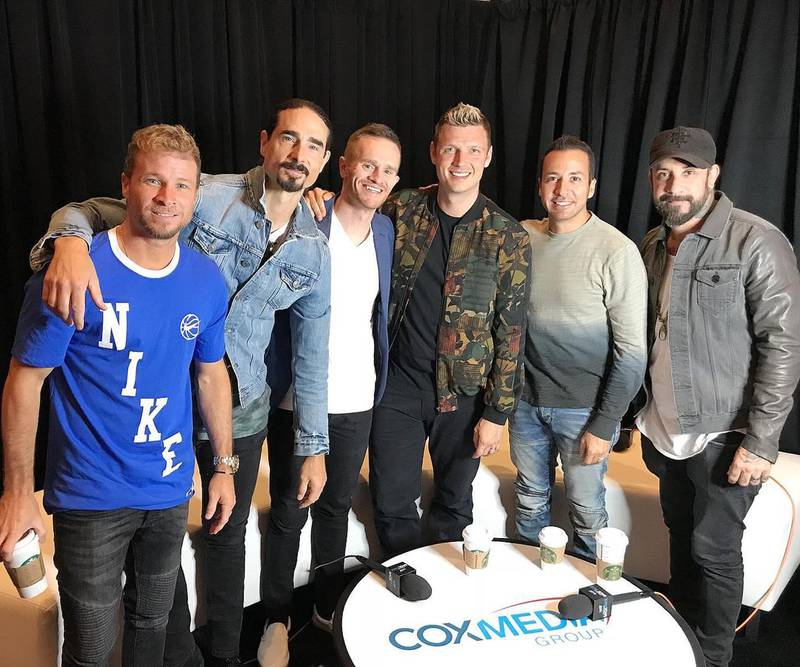 Syke with the Backstreet Boys.