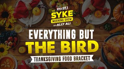 Vote In The Syke Show with Ally Ali’s “Everything But The Bird Thanksgiving Food Bracket”