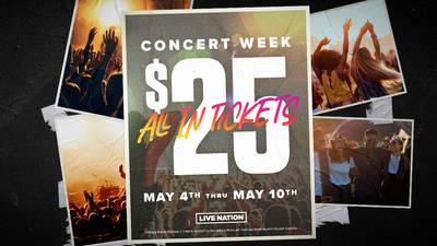 Live Nation Selling $25 Concert Tickets!