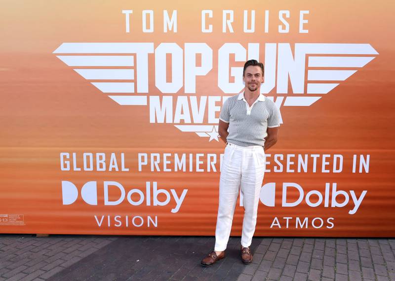 SAN DIEGO, CALIFORNIA - MAY 04: Derek Hough attends the Global Premiere of "Top Gun: Maverick" on May 04, 2022 in San Diego, California. (Photo by Vivien Killilea/Getty Images for Paramount Pictures)