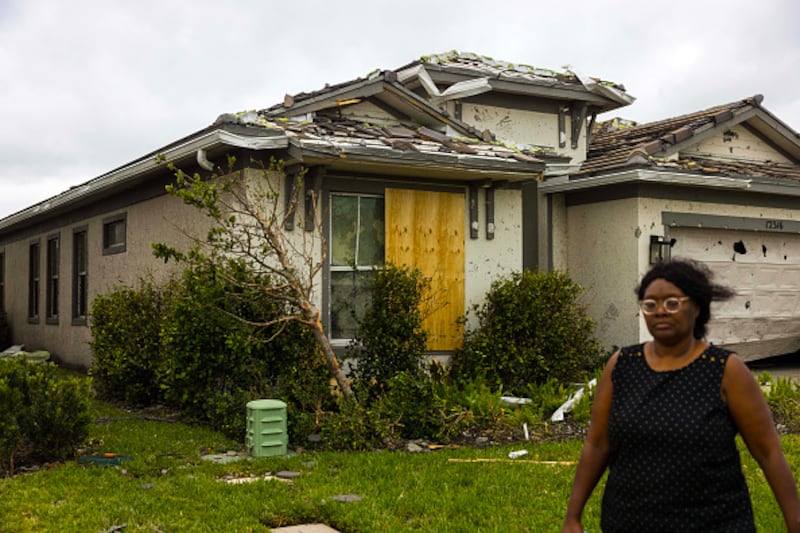 Damage left behind after Hurricane Milton