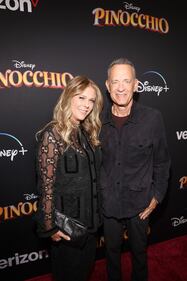 Rita Wilson and Tom Hanks who have been married for 36 years. (Photo by Jesse Grant/Getty Images for Disney)