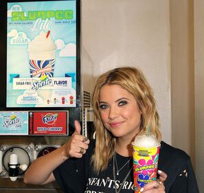 Actress Ashley Benson at 7-Eleven (Photo by Jonathan Leibson/Getty Images for 7-Eleven)
