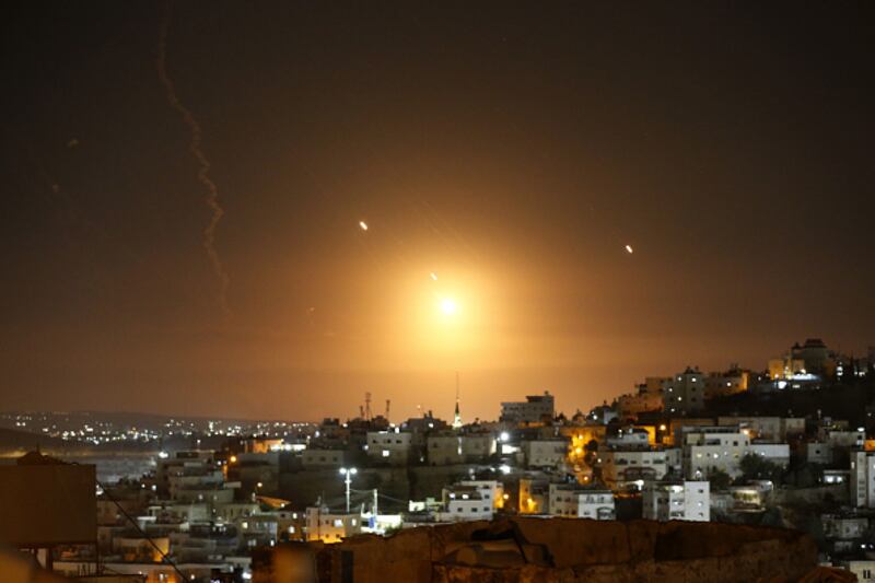 Rockets fired on Israel by Iran.