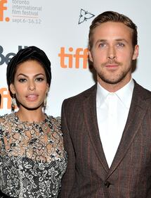 Eva Mendes and Ryan Gosling who didn't confirm their relationship until 2022 but have been married since 2016.  (Photo by Sonia Recchia/Getty Images)