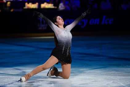 Ice skaters performing