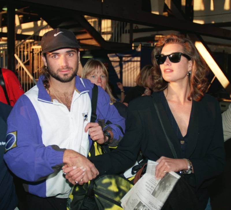 Olympic tennis player Andre Agassi and Icon/actress Brooke Shields were married for about 2 years in the 90's  (Credit: Clive Brunskill/ALLSPORT)