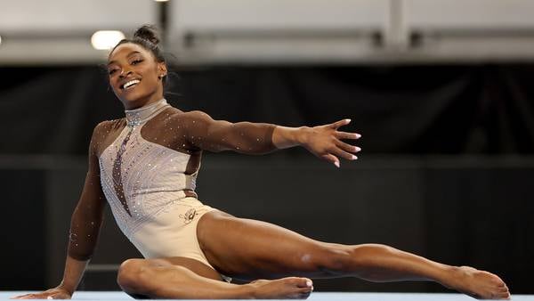 Simone Biles looks like she’s headed back to the Olympics in Paris next year!